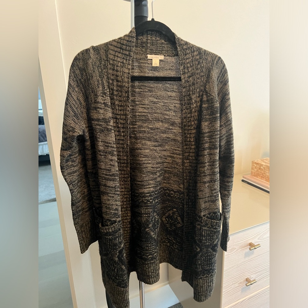 Black and green cardigan